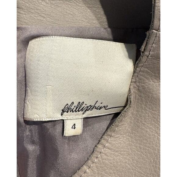 3.1 Phillip Lim Women’s Size 4 Two Tone Shift Leather Dress Sleeveless Modern - Picture 6 of 11